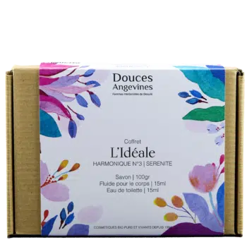 Coffret L'Idéale, savon, eau de toilette et fluide pour le corps