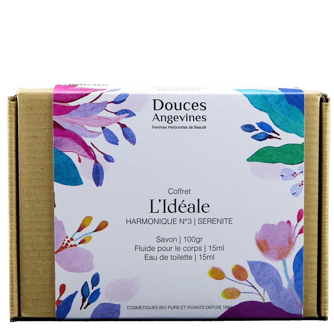 Coffret L'Idéale, savon, eau de toilette et fluide pour le corps