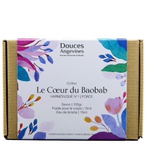 Coffret Le Coeur du Baobab : savon, eau de toilette et fluide pour le corps